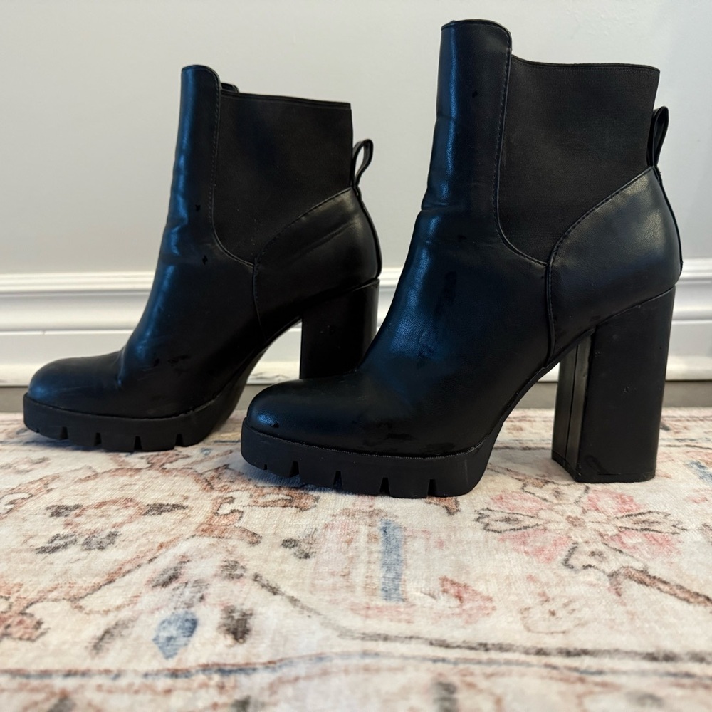 Zara Black High Heel Boots